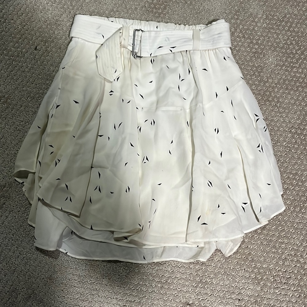 A.L.C. Belted Silk Skirt 0
